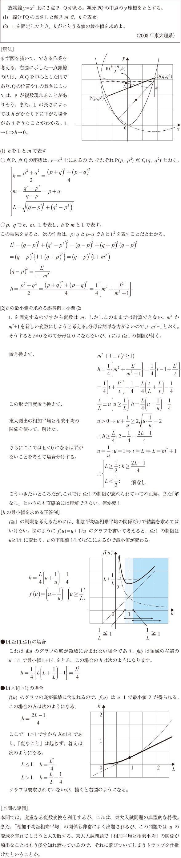 2008年東大理科4|京極一樹の数学塾 2008年東大理科4|京極一樹の数学塾