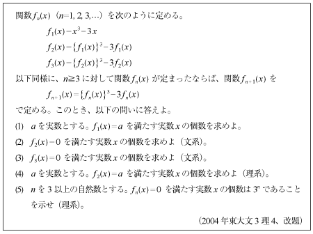 2004年東大数学|数学塾の入試問題