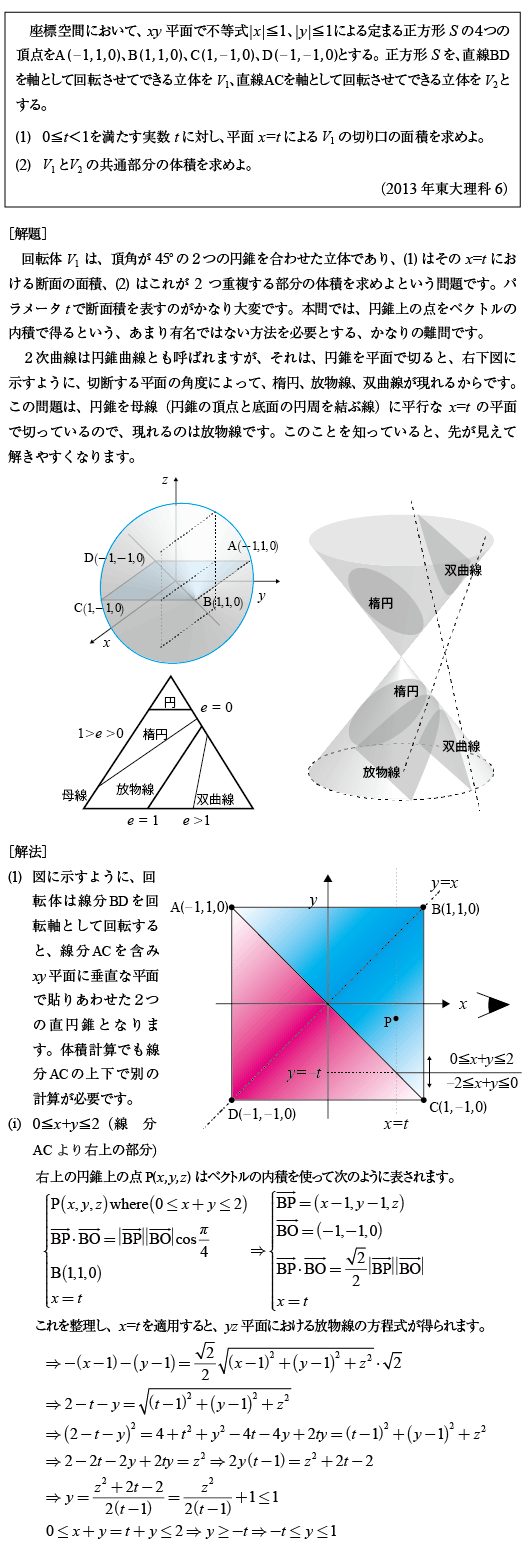 2013年東大理科6|数学塾の入試問題