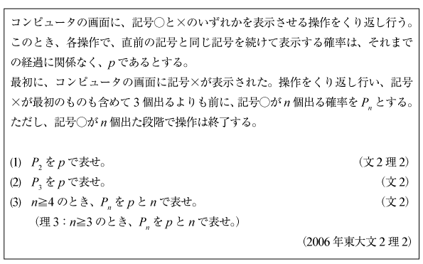 2006年東大数学|数学塾の入試問題