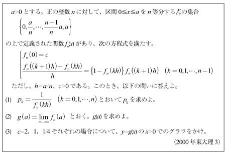 2000年東大数学|数学塾の入試問題